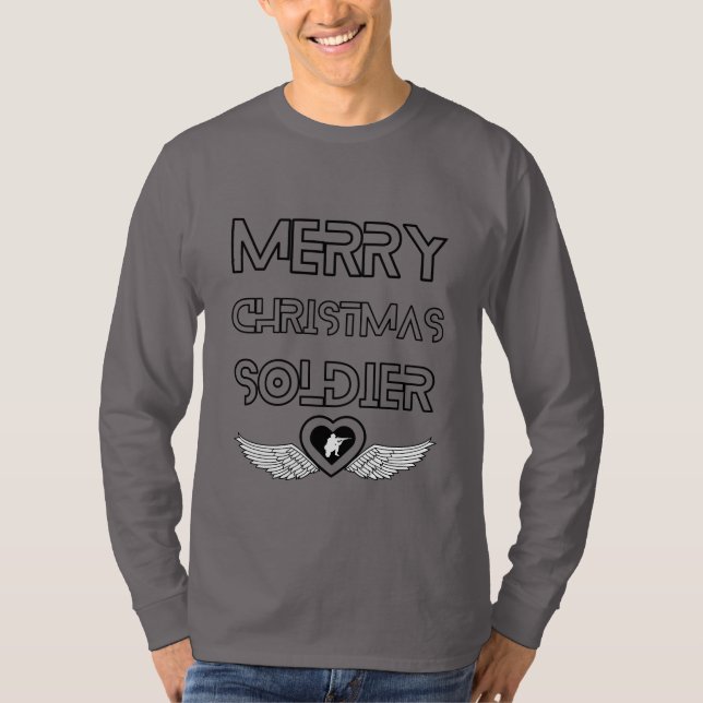 T-shirt Joyeux soldat de Noël (Devant)