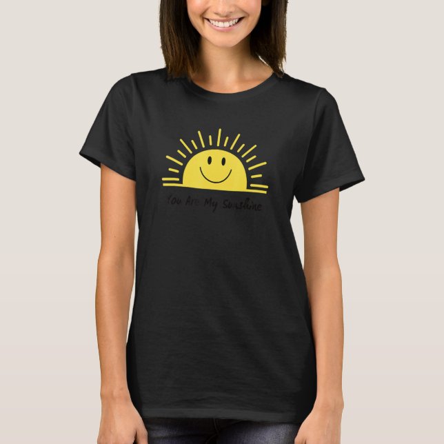T-shirt Joyeux soleil mignon sourire jaune visage soleil s (Devant)