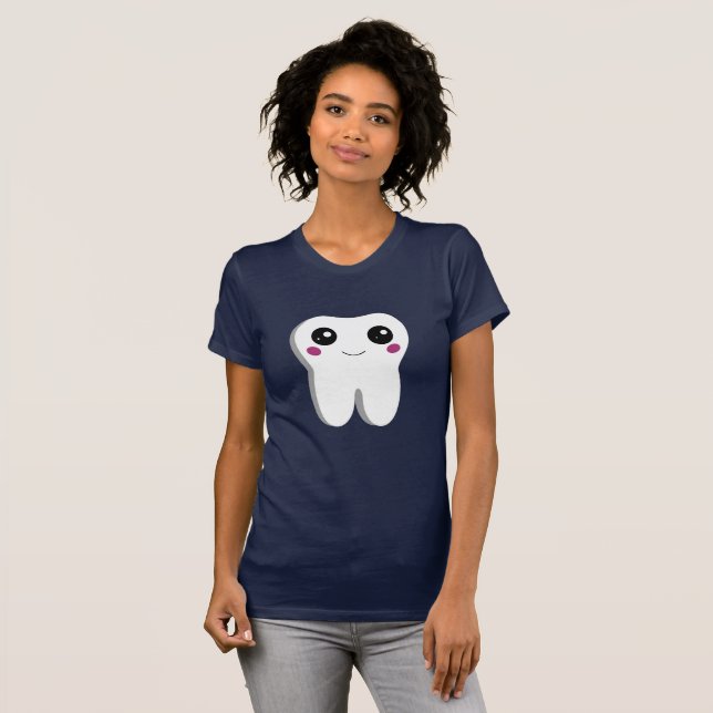 T-shirt Joyeux sourire Dental Tooth Cute (Devant entier)