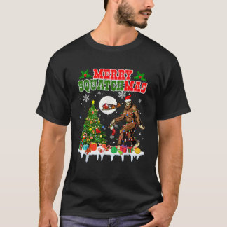 T-shirt Joyeux squatchmas sapin de Noël Père Noël Bigfoot