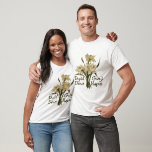 T-shirt Joyeux St Davids Day Dydd Gwyl Dewi Hapus Jonquill