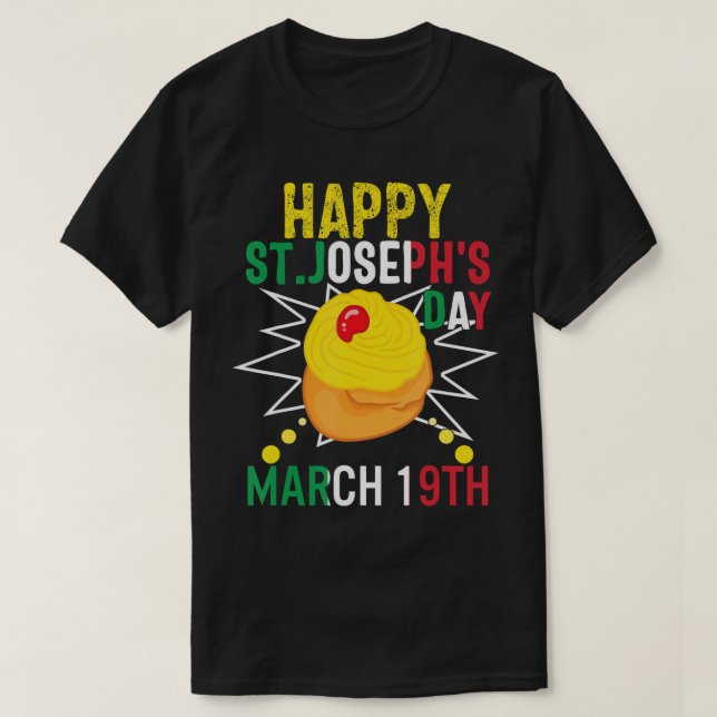 T-shirt Joyeux St Josephs Day Jésus catholique Marc chréti (Design devant)