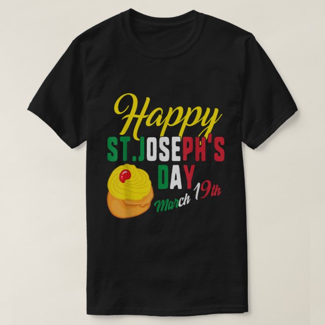 T-shirt Joyeux St Josephs Day Jésus catholique Marc religi (Design devant)
