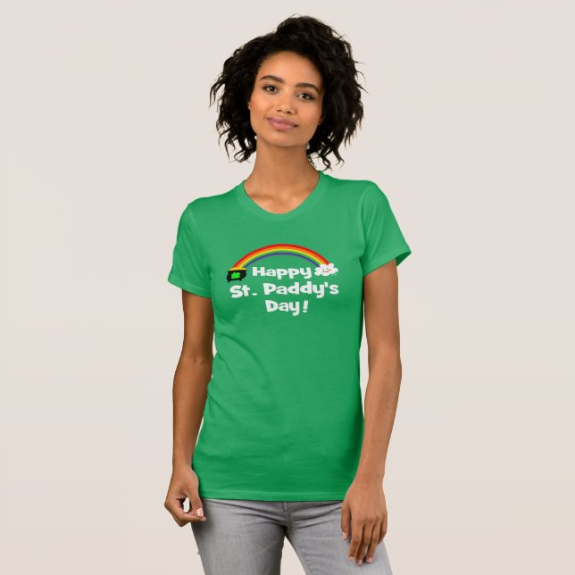 T-shirt Joyeux St Paddy's Day Rainbow (Devant entier)