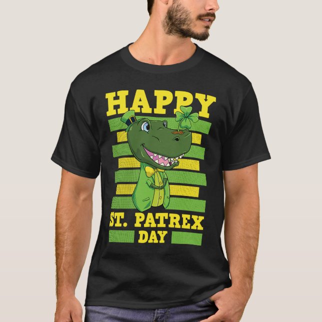 T-shirt Joyeux St PaT Rex Day Jour de la Saint Patrick Din (Devant)