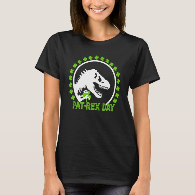 T-shirt Joyeux St Pat Rex Day St Patrick Patrex Dinosaur (Devant)