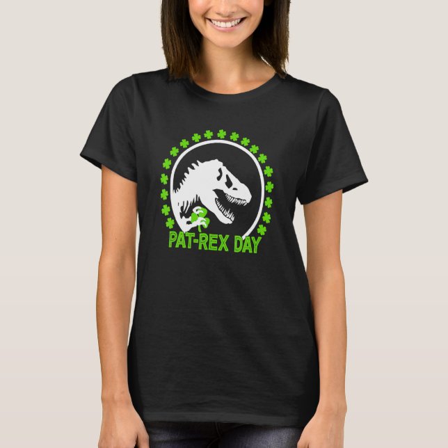 T-shirt Joyeux St Pat Rex Day St Patrick Patrex Dinosaur (Devant)