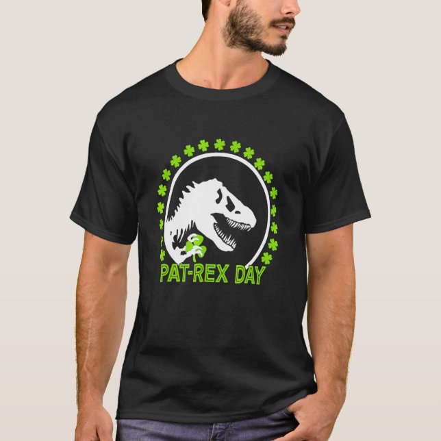 T-shirt Joyeux St Pat Rex Day St Patrick Patrex Dinosaur 1 (Devant)