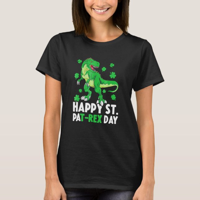 T-shirt Joyeux St PaT Rex Dinosaur Saint Patrick pour (Devant)