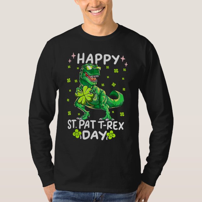 T-shirt Joyeux St Pat Rex Dinosaur Saint Patrick pour (Devant)