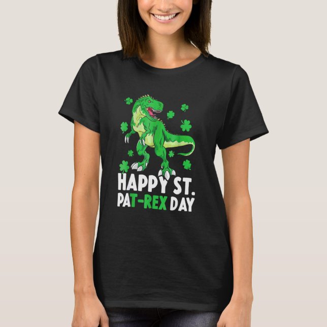 T-shirt Joyeux St Pat Rex Dinosaur Saint Patrick pour (Devant)