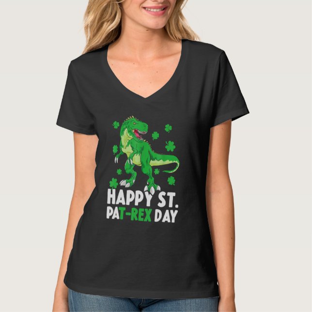 T-shirt Joyeux St Pat Rex Dinosaur Saint Patrick pour (Devant)