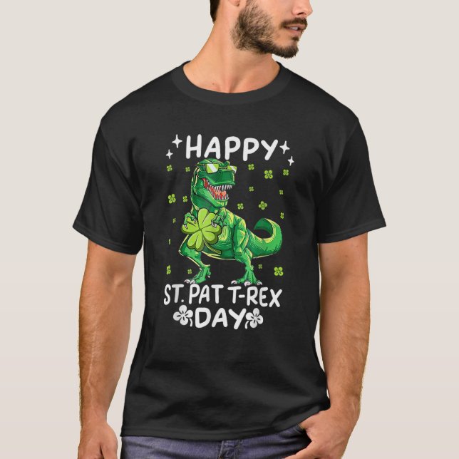 T-shirt Joyeux St Pat-Rex Dinosaur Saint Patrick pour (Devant)