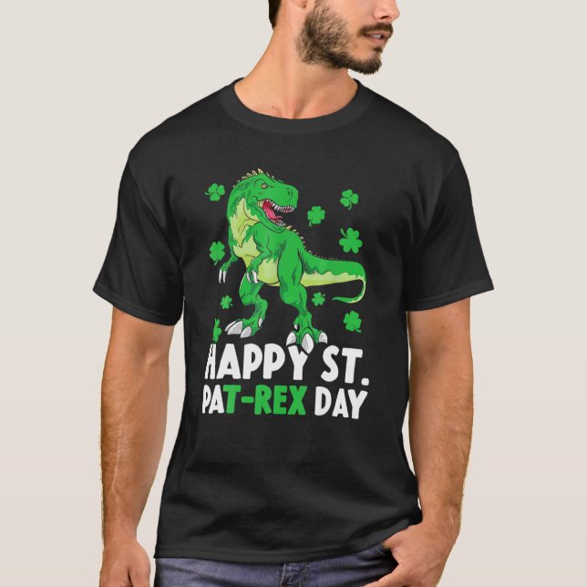 T-shirt Joyeux St Pat Rex Dinosaur Saint Patrick pour (Devant)