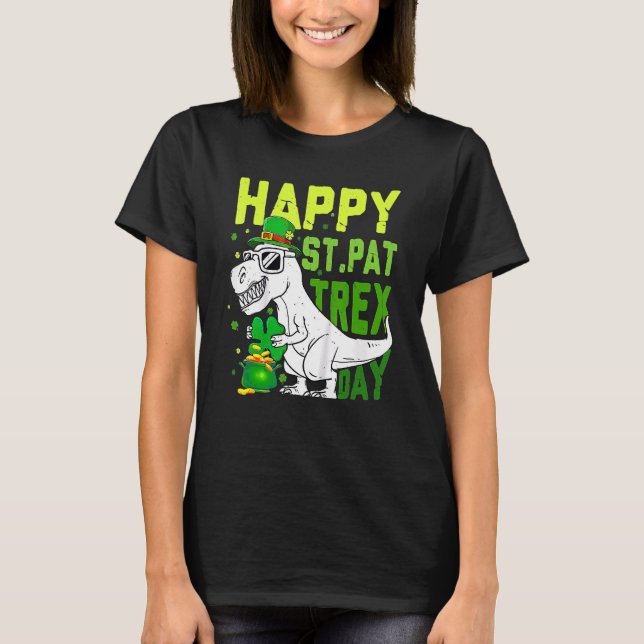 T-shirt Joyeux St PaT Rex Dinosaur Saint Patrick pour (Devant)