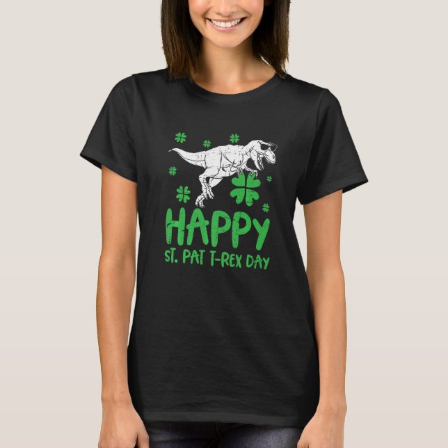 T-shirt Joyeux St PaT Rex Dinosaur Saint Patrick pour (Devant)