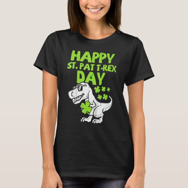 T-shirt Joyeux St Pat Rex Dinosaur Saint Patrick S Day Pou (Devant)