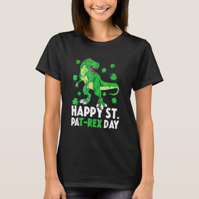 T-shirt Joyeux St Pat Rex Dinosaur Saint Patrick S Day Pou (Devant)