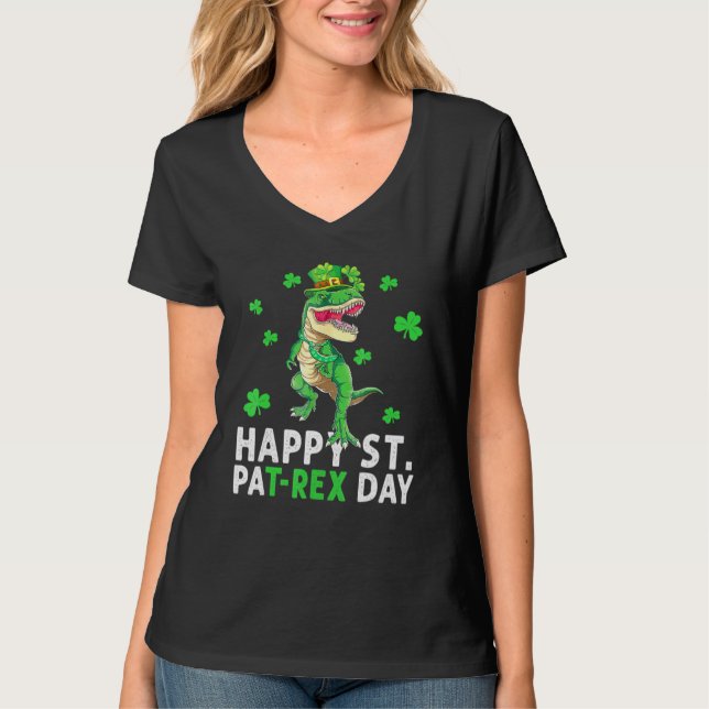 T-shirt Joyeux St Pat Rex Dinosaur Saint Patrick's Day (Devant)