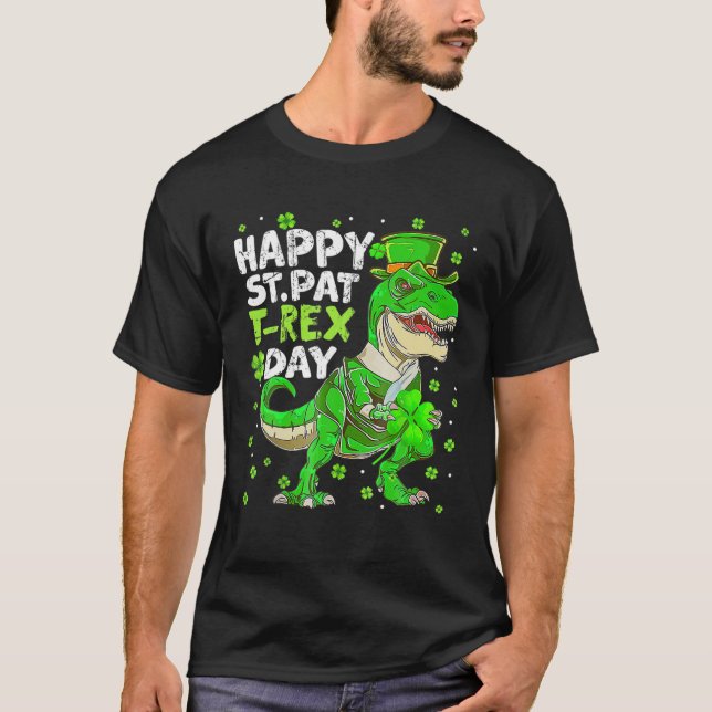 T-shirt Joyeux St Pat Rex Saint Patrick's Day Dinosaur Boy (Devant)