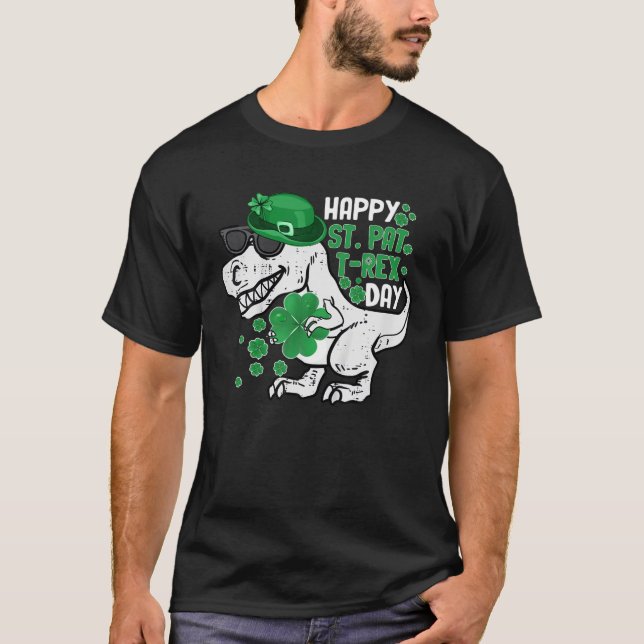 T-shirt Joyeux St Pat Rex Saint Patrick's Day Dinosaur Boy (Devant)