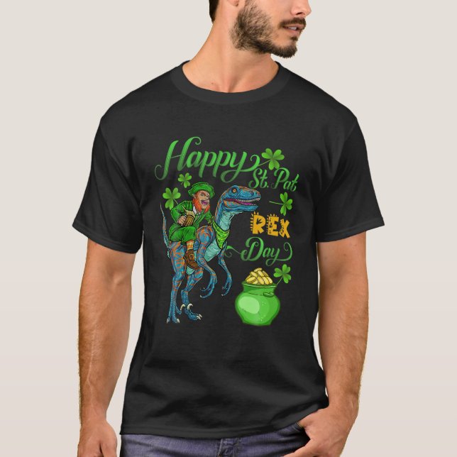 T-shirt Joyeux St Pat Rex Saint Patrick's Day Dinosaur Cad (Devant)