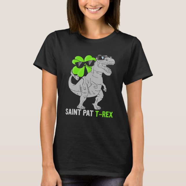 T-shirt Joyeux St Pat T Rex Saint Patrick's Day Dinosaur B (Devant)