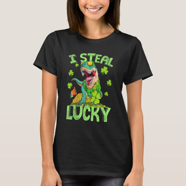 T-shirt Joyeux St Pat T Rex Saint Patrick's Day Dinosaur B (Devant)