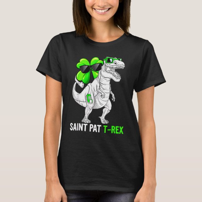 T-shirt Joyeux St Pat T Rex Saint Patrick's Day Dinosaur B (Devant)