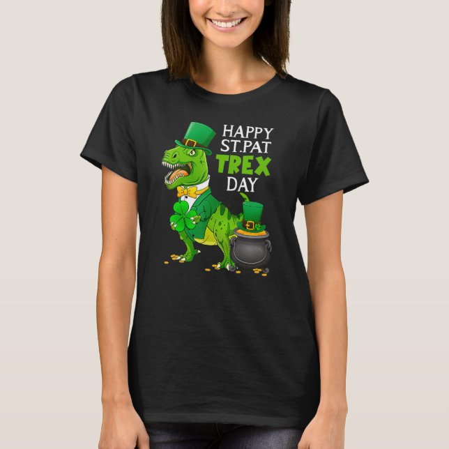 T-shirt Joyeux St Pat T Rex Saint Patrick's Day Dinosaur B (Devant)