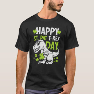 T-shirt Joyeux St Pat Trex Day Dino Boys Toddler Kids St P