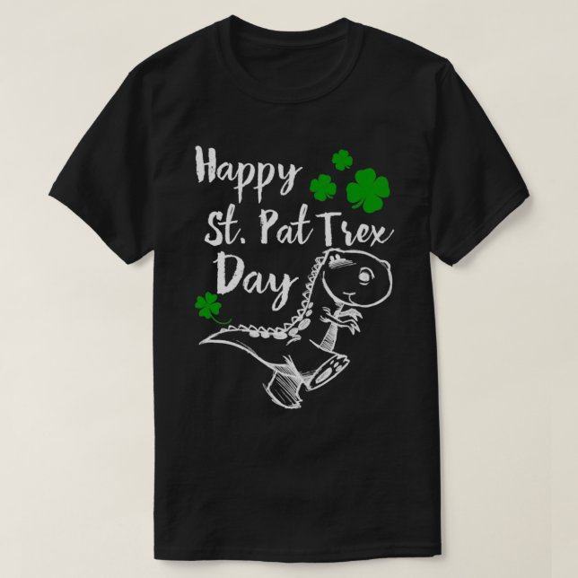 T-shirt Joyeux St Pat TRex Day Dinosaur (Design devant)