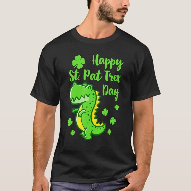 T-shirt Joyeux St Pat Trex Day Dinosaur Funny St patrick (Devant)