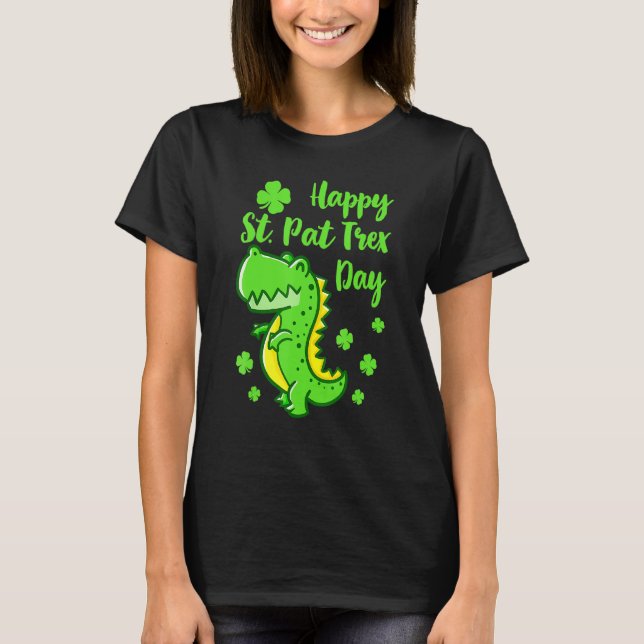 T-shirt Joyeux St Pat Trex Day Dinosaur Funny St patrick (Devant)