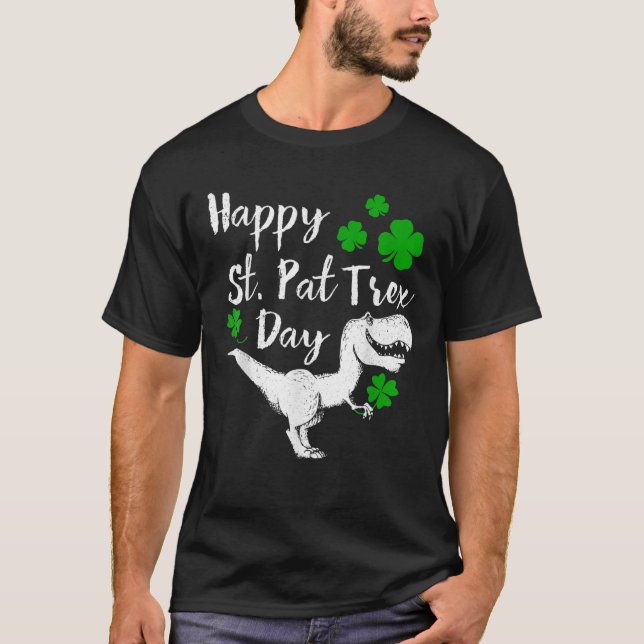 T-shirt Joyeux St. Pat Trex Day Dinosaur St. Patrick's Day (Devant)