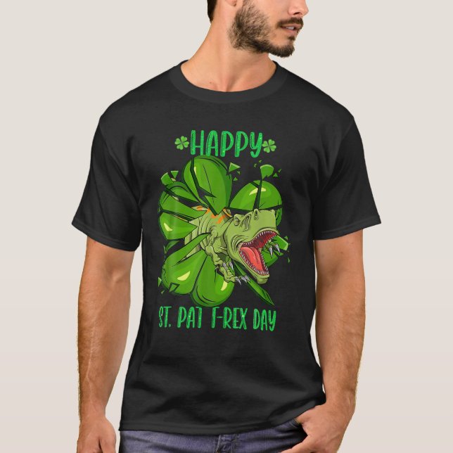 T-shirt Joyeux St Pat Trex Day Funny Patricks Day Dinosaur (Devant)