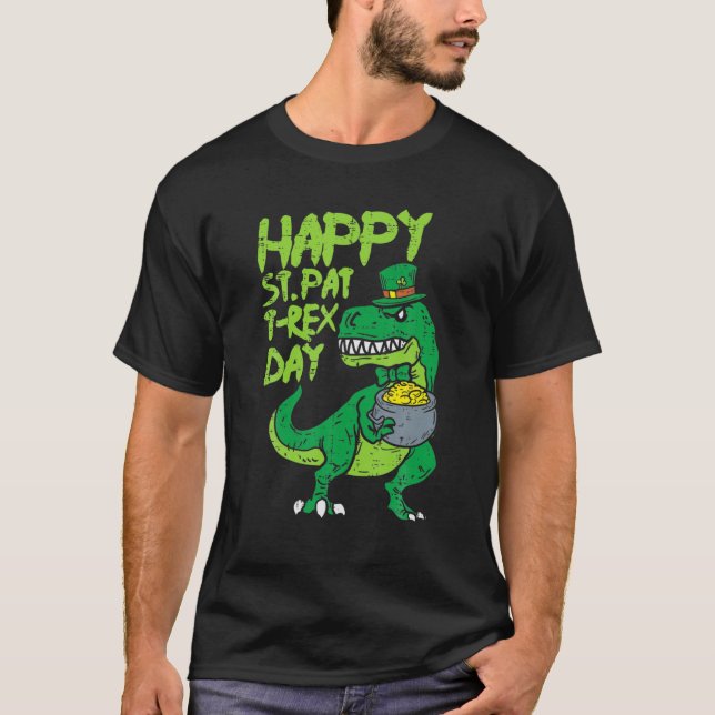 T-shirt Joyeux St Pat Trex Day Funny Patricks Day Dinosaur (Devant)