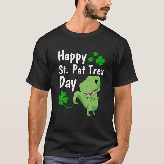 T-shirt Joyeux St Pat Trex Day T Dinosaur St Patrick's Day (Devant)