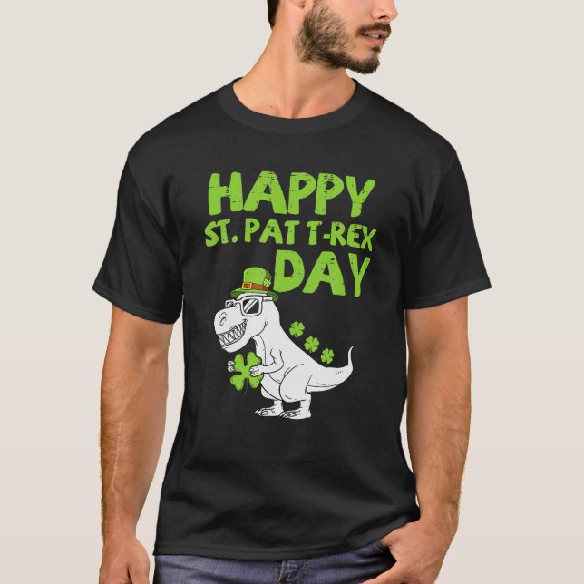 T-shirt Joyeux St Pat Trex Day Trex Funny St Patrick's Day (Devant)