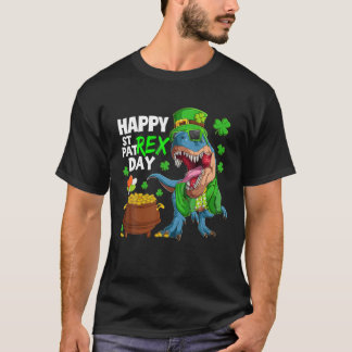 T-shirt Joyeux St Pat Trex Jour Dinosaur Patricks Leprec