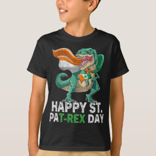 T-shirt Joyeux St Pat Trex Jour Dinosaure Enfant St Patric