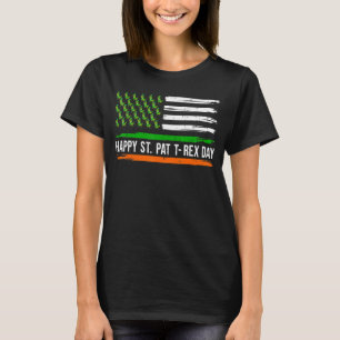 T-shirt Joyeux St Pat Trex Jour Drapeau Rex Dinosaur Lepre