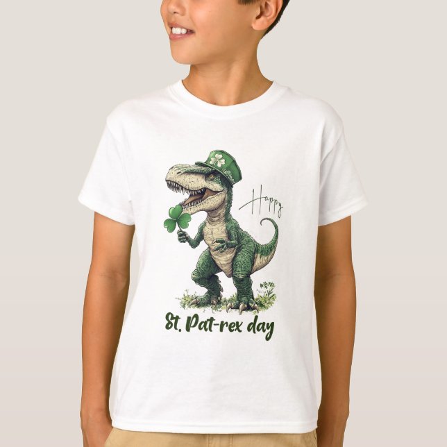 T-shirt Joyeux St. PatREX Day dinosaure st. Patrick (Devant)
