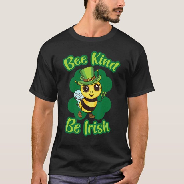 T-shirt Joyeux St Patrick's Day Abee Kind Shamrock mignon  (Devant)