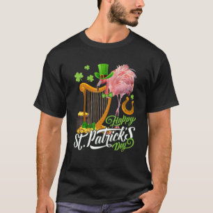 T-shirt Joyeux St. Patrick's Day Flamant rose irlandais Gr