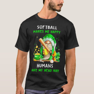T-shirt Joyeux St Patrick's Day Gnome Shamrock avec Softba