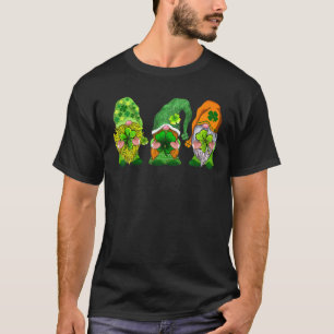 T-shirt Joyeux St Patrick's Day Trois Gnomes Cadeau Shamro
