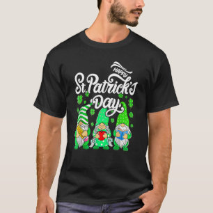 T-shirt Joyeux St Patrick's Day Trois Gnomes Shamrock Esse