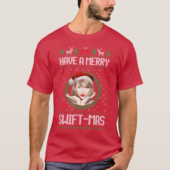 T-shirt Joyeux Swiftmas garçon fille (Devant)