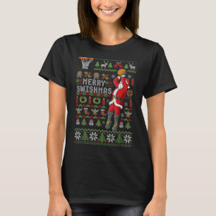 T-shirt Joyeux Swishmas vilain pull de Noël squelette Xmas